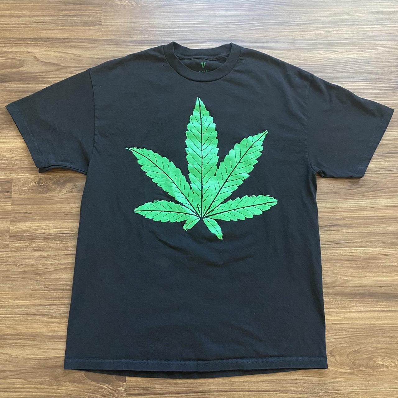 Vlone shirt, vlone marijuana shirt, vlone marijuana... - Depop