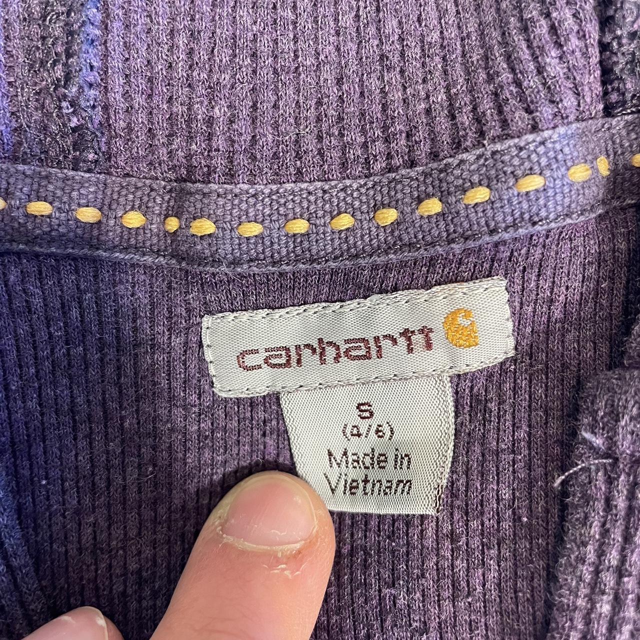 Carhartt Women's Purple and Gold Sweatshirt | Depop