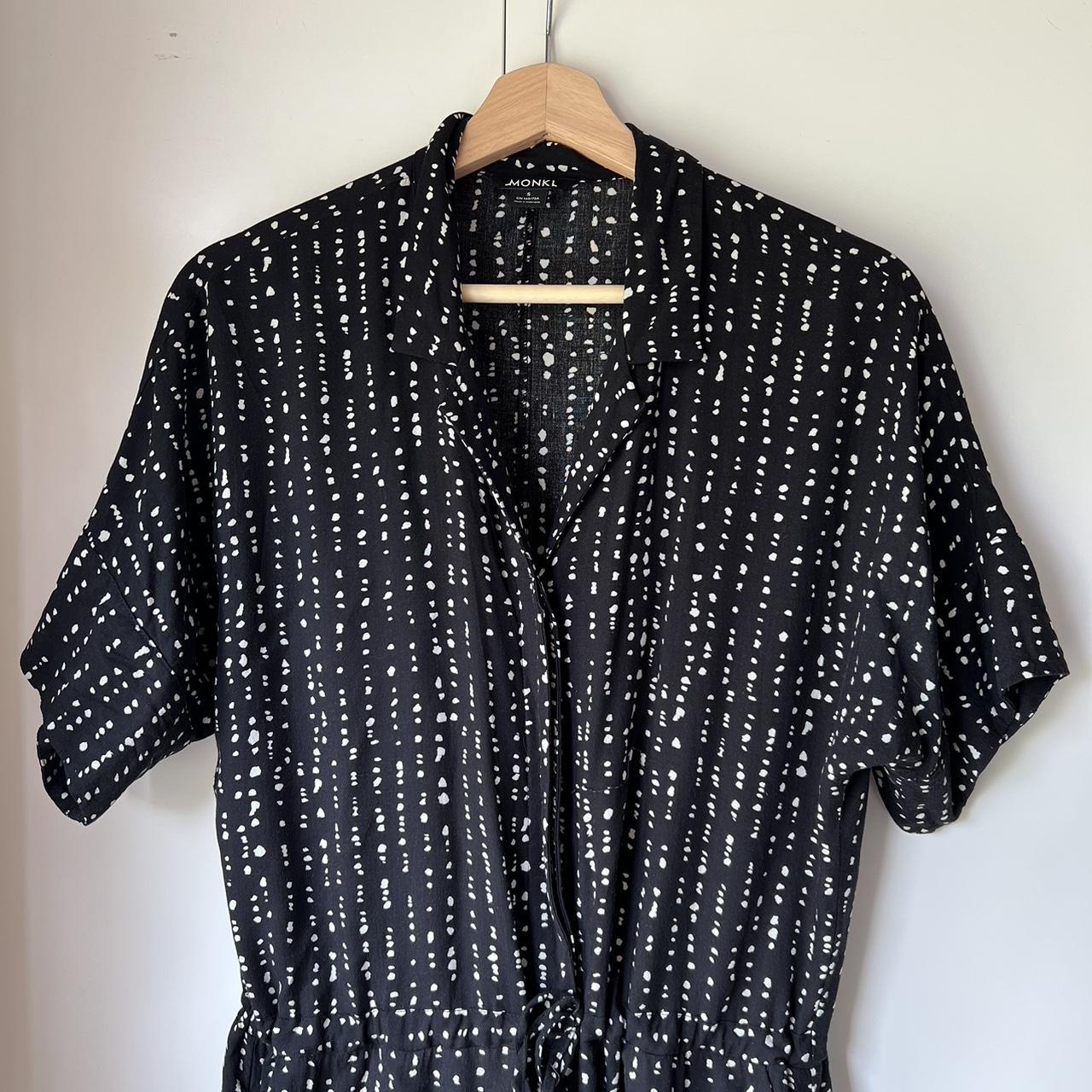 MONKI Shirt Wide Leg Jumpsuit Small - Depop