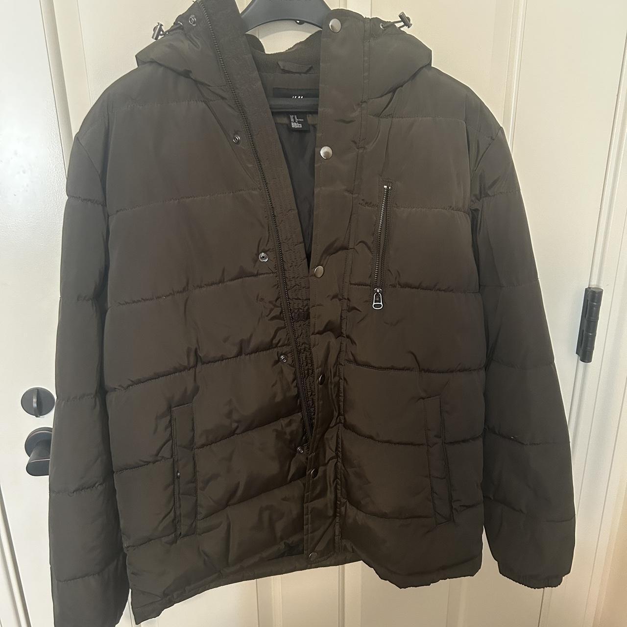 H&M Men's Green Coat Depop