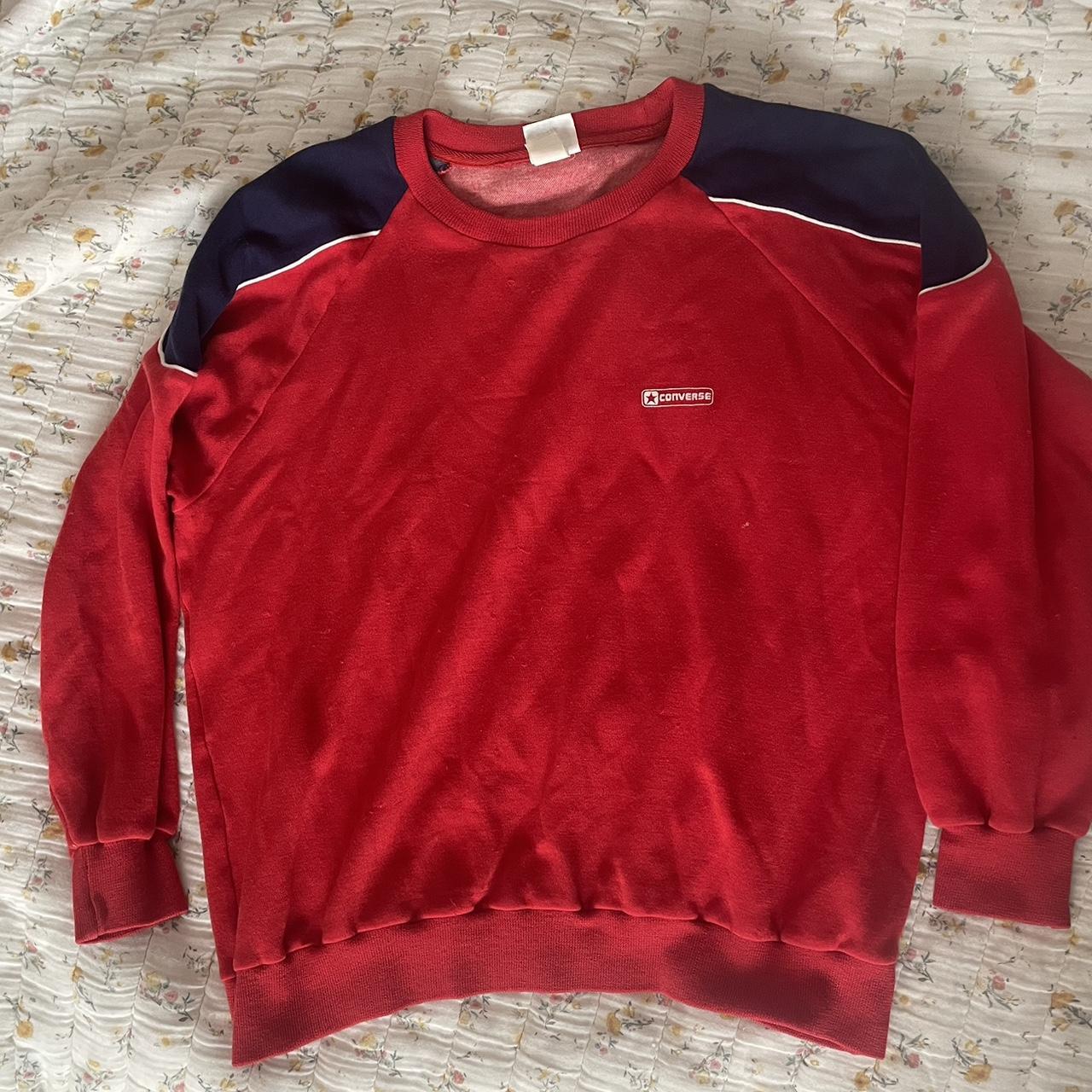 Converse Men's Red and Navy Jumper