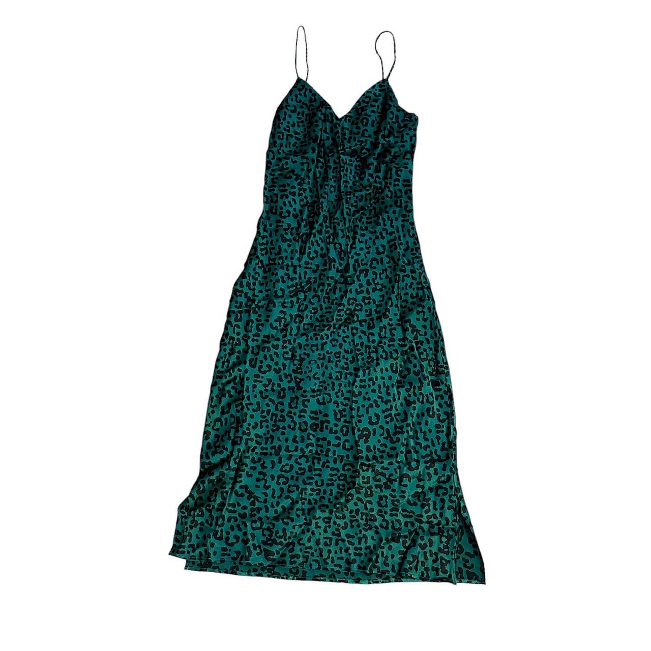 Cami NYC Raven Emerald Leopard Silk Slip Depop