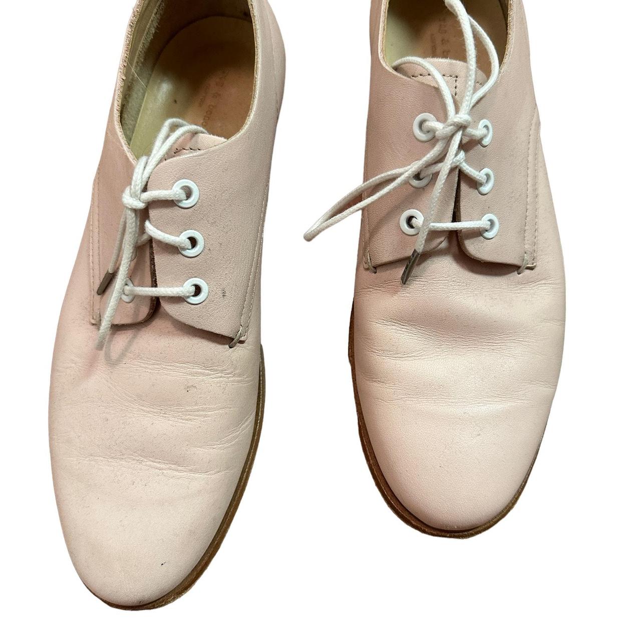 Rag & bone audrey leather shoes oxfords flats high quality pink 5