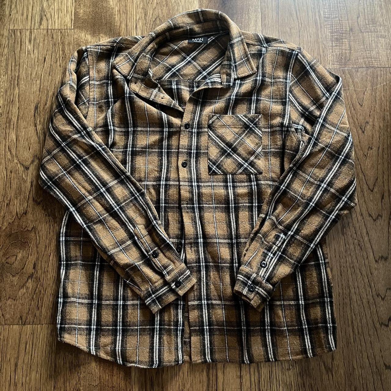 boohooman flannel very good quality and warmth 9/10... Depop