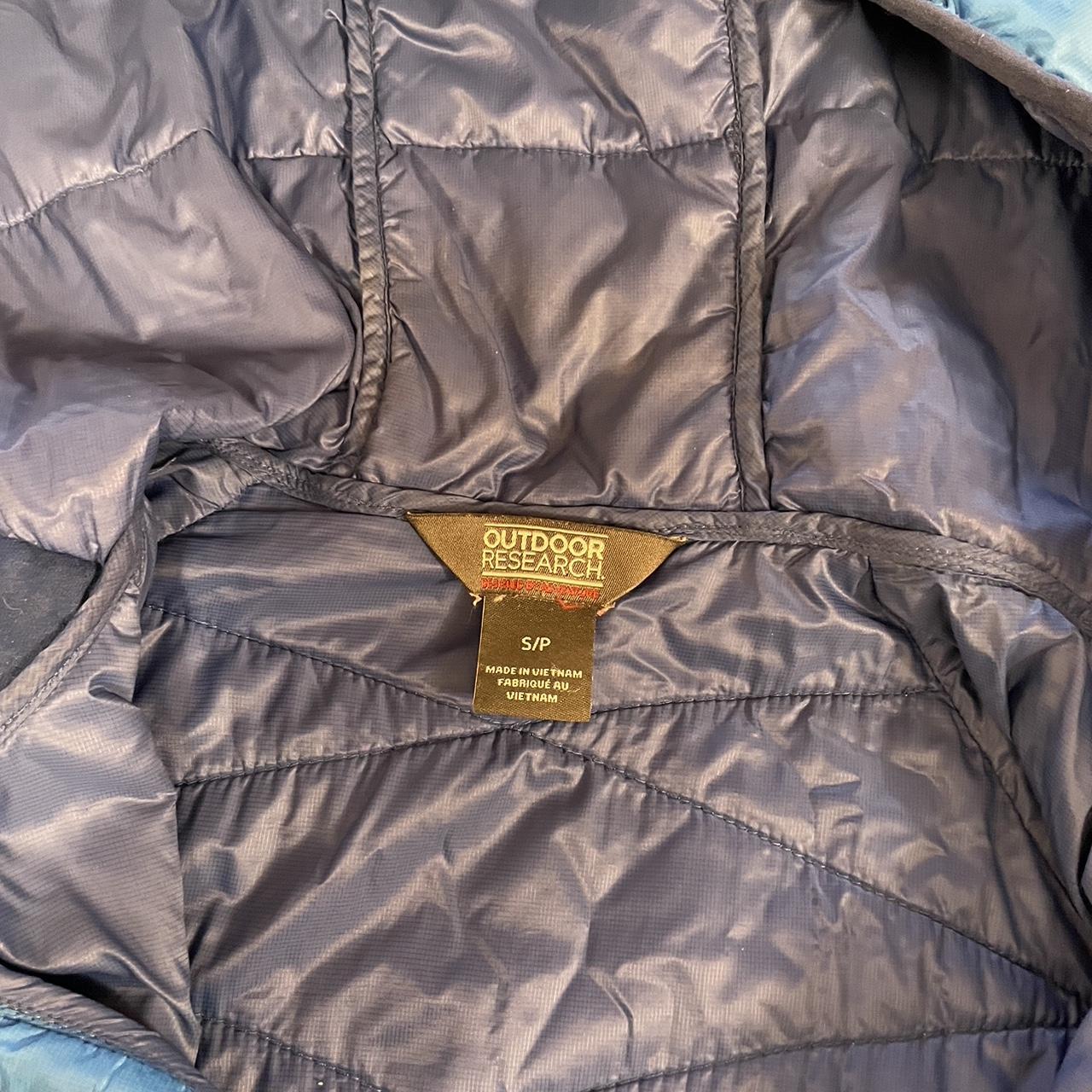 outdoor research down jacket, perfect condition size... - Depop