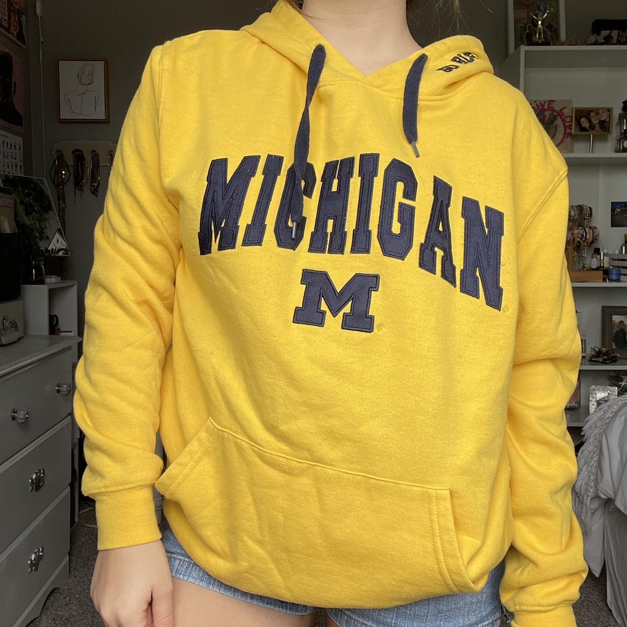 University of Michigan hoodie size M with “Go Blue”... - Depop