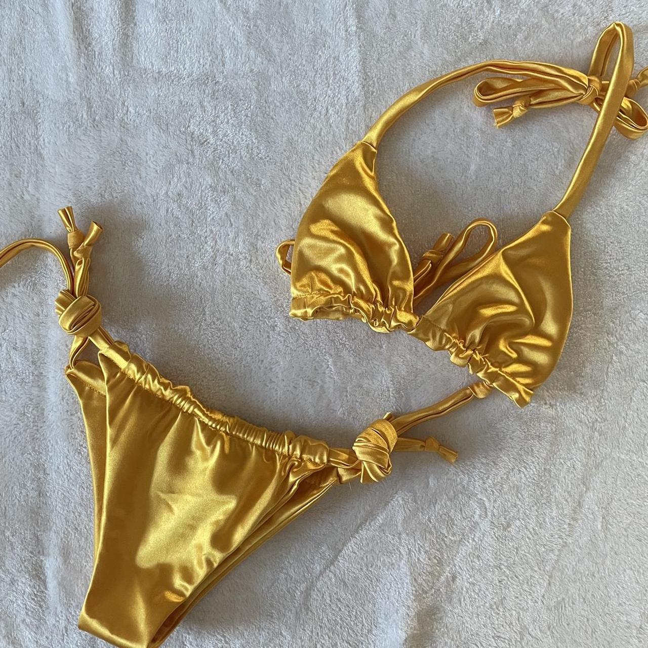 Vem amber/gold bikini set women/junior brand Depop
