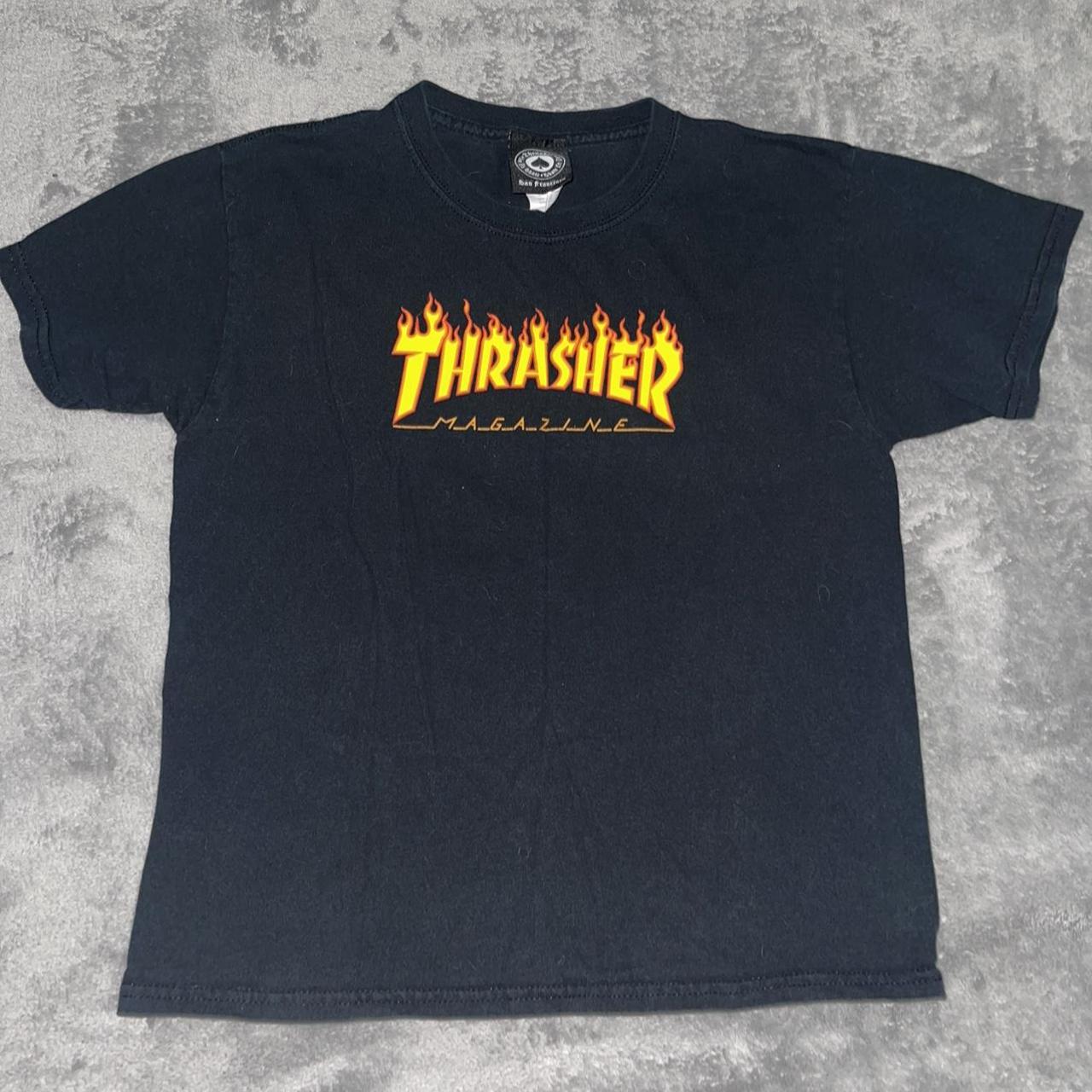 Kids thrasher tshirt (Worn Many times) Size... Depop