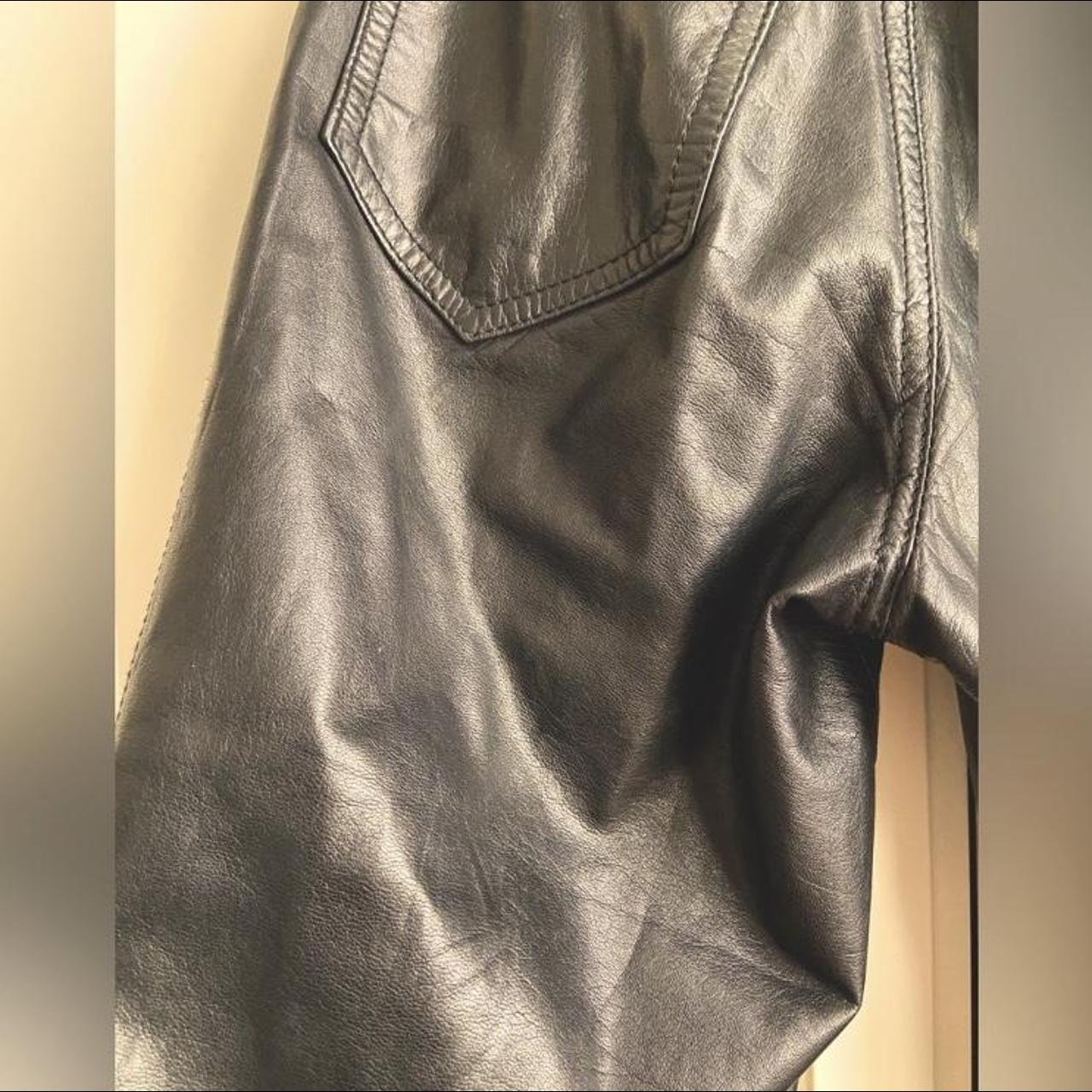 Vintage north beach leather pants Size estimate:... - Depop