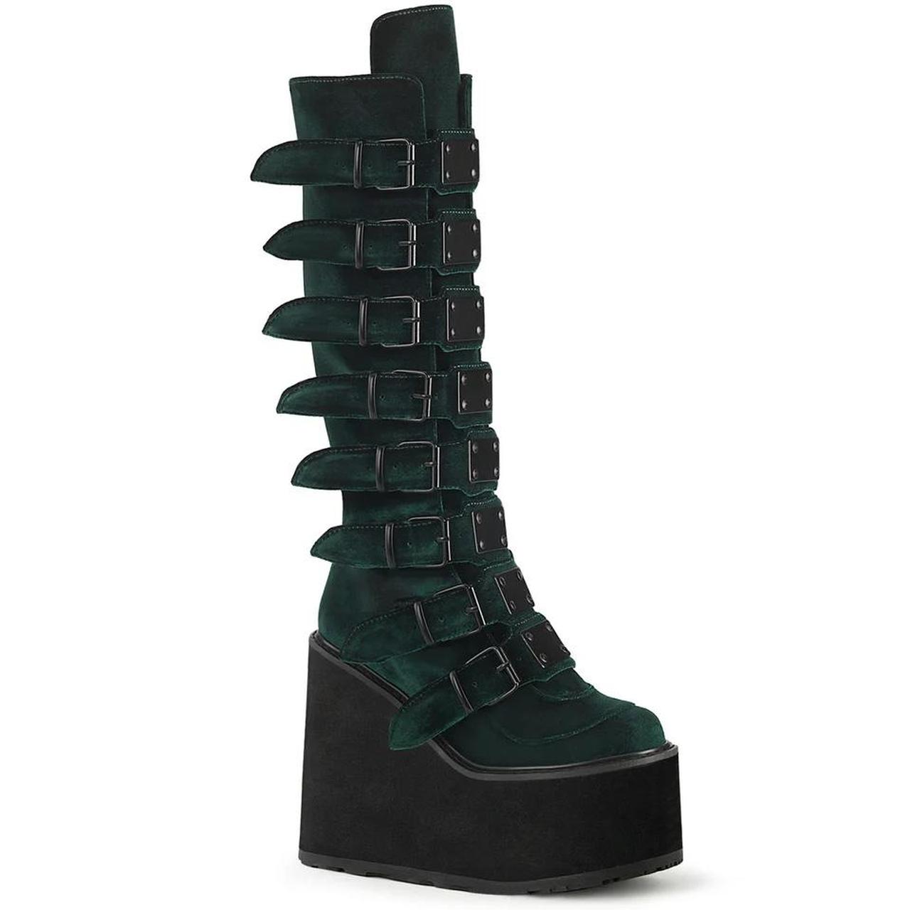 Demonia Women's Platform Boots - Green - US 8 – G… - image 1