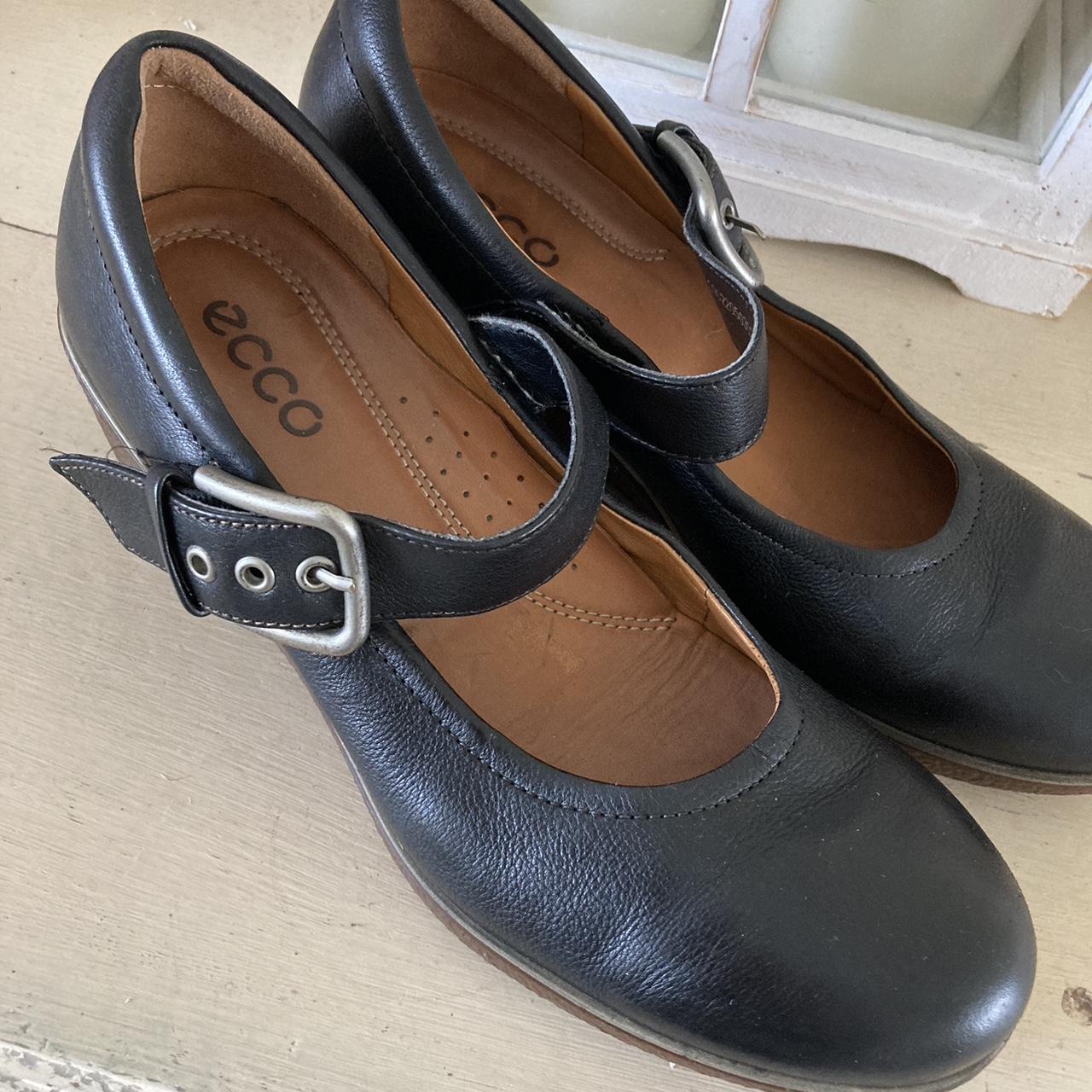 Ecco Shiver MaryJane wedge low heel shoes. Depop