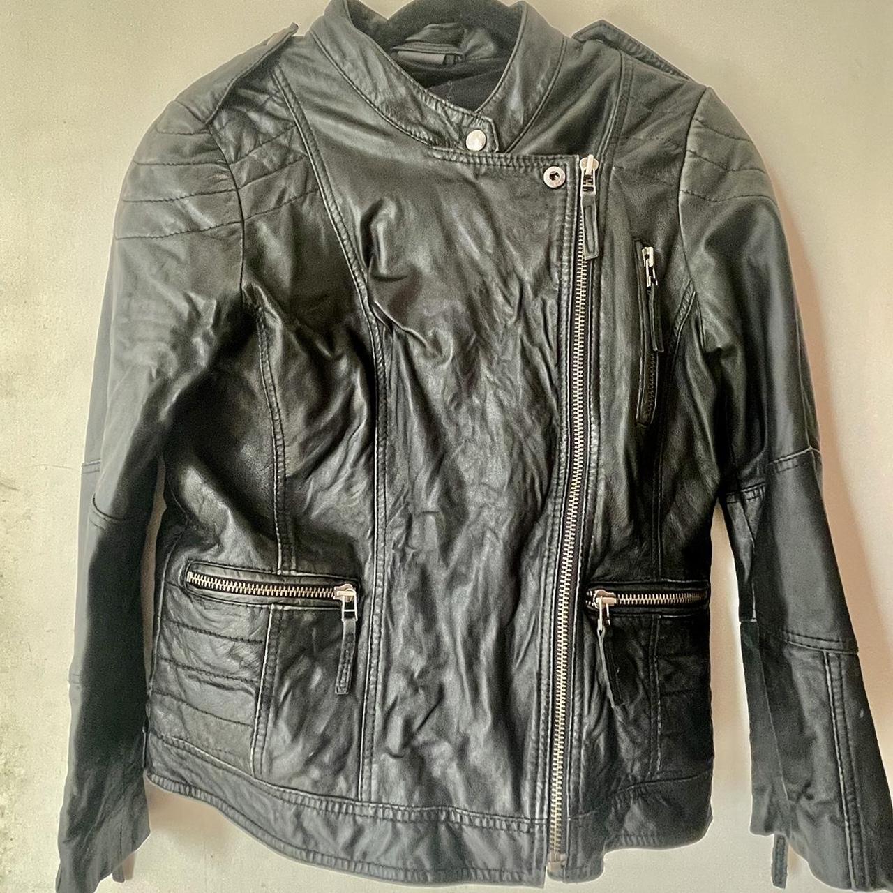 100% leather jacket, Angular zip, Worn but still very...