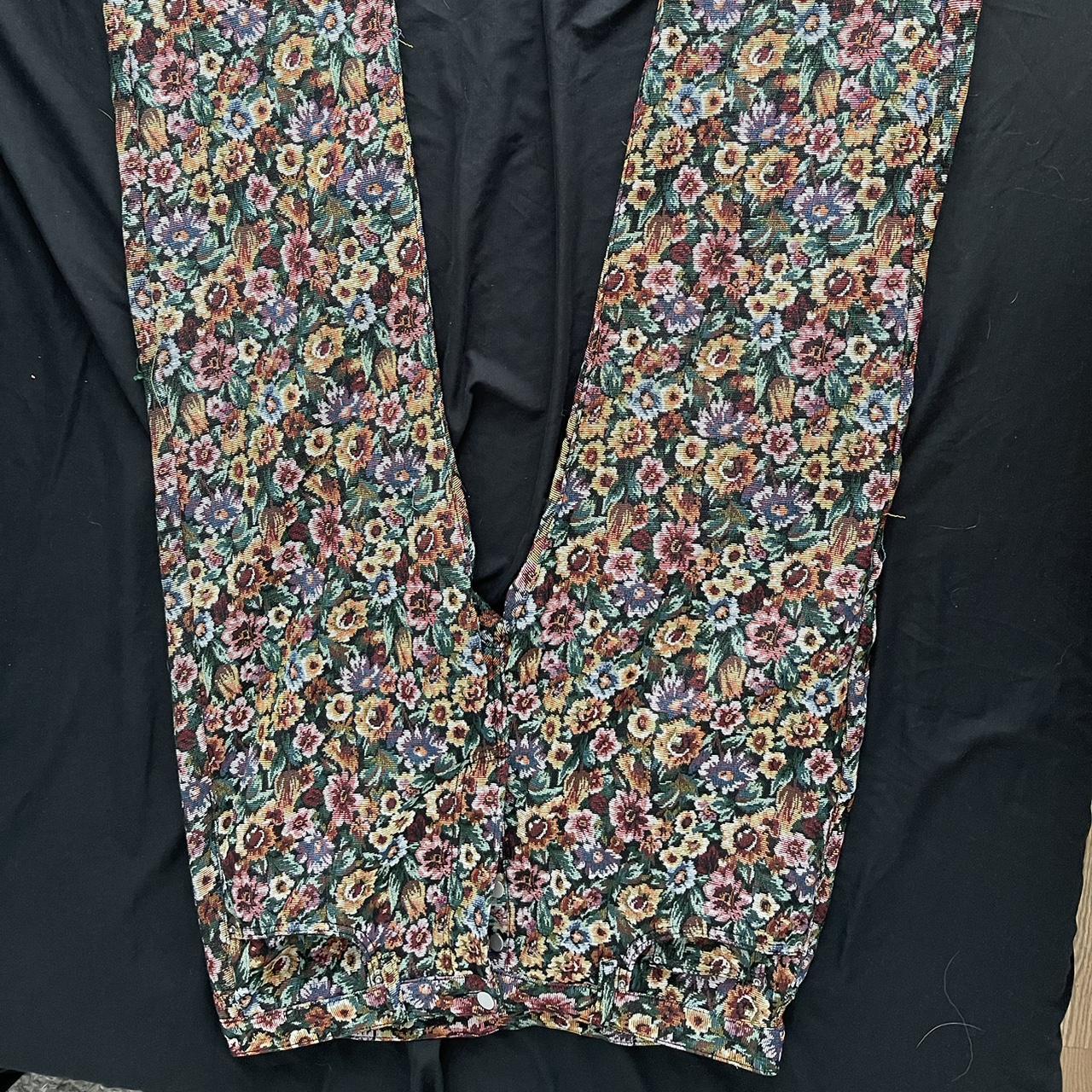 MNML floral tapestry pants. Size 38, fits like a... Depop