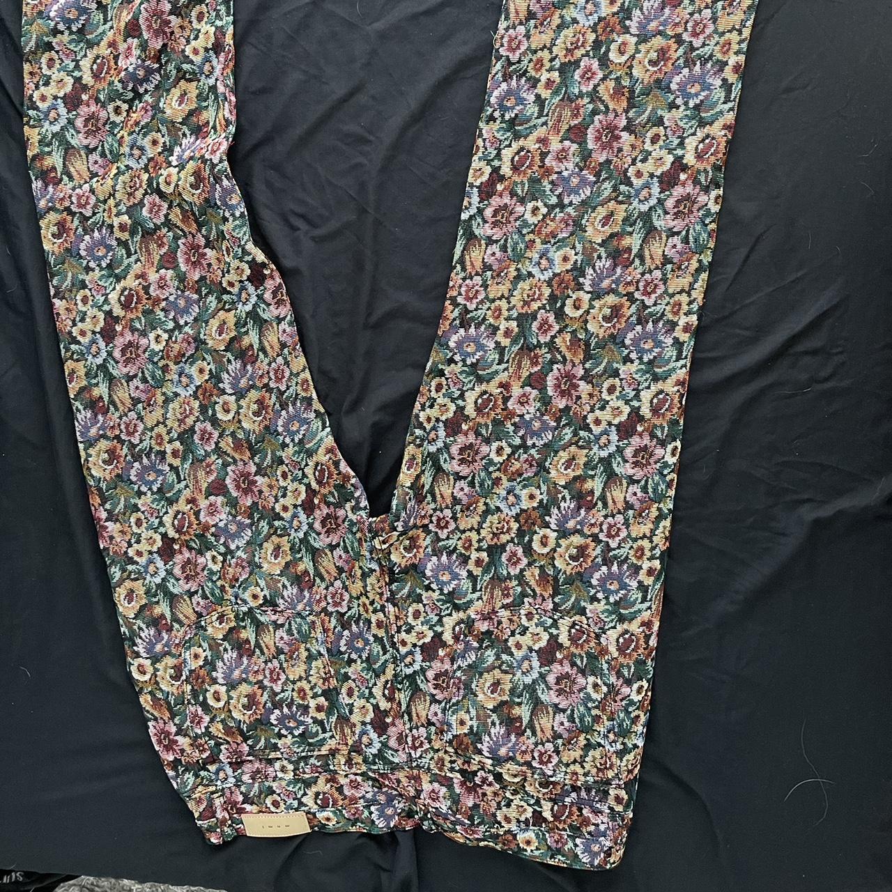 MNML floral tapestry pants. Size 38, fits like a... Depop