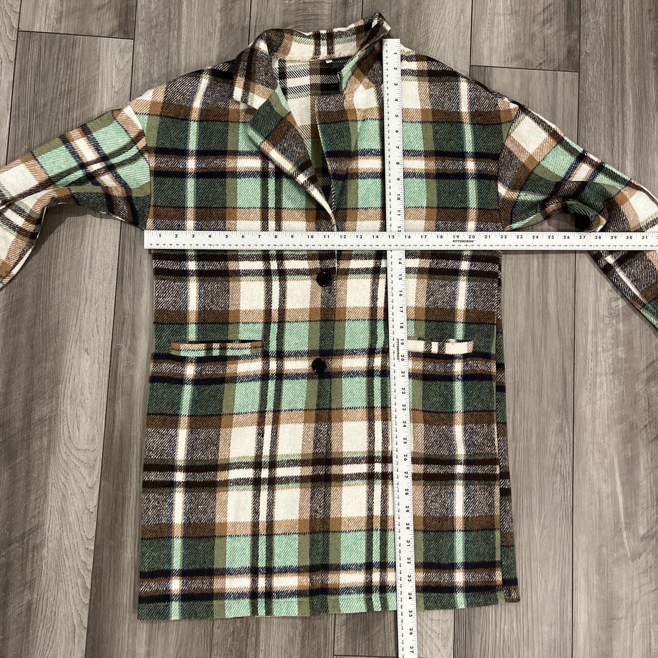 Women's Shacket Jacket - Multi/Green - S – Long p… - image 6