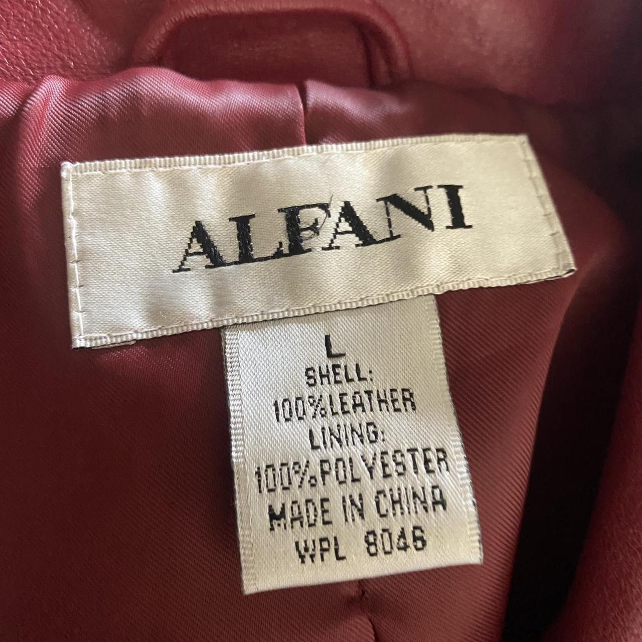 Alfani red leather jacket Buttons closure Good... - Depop