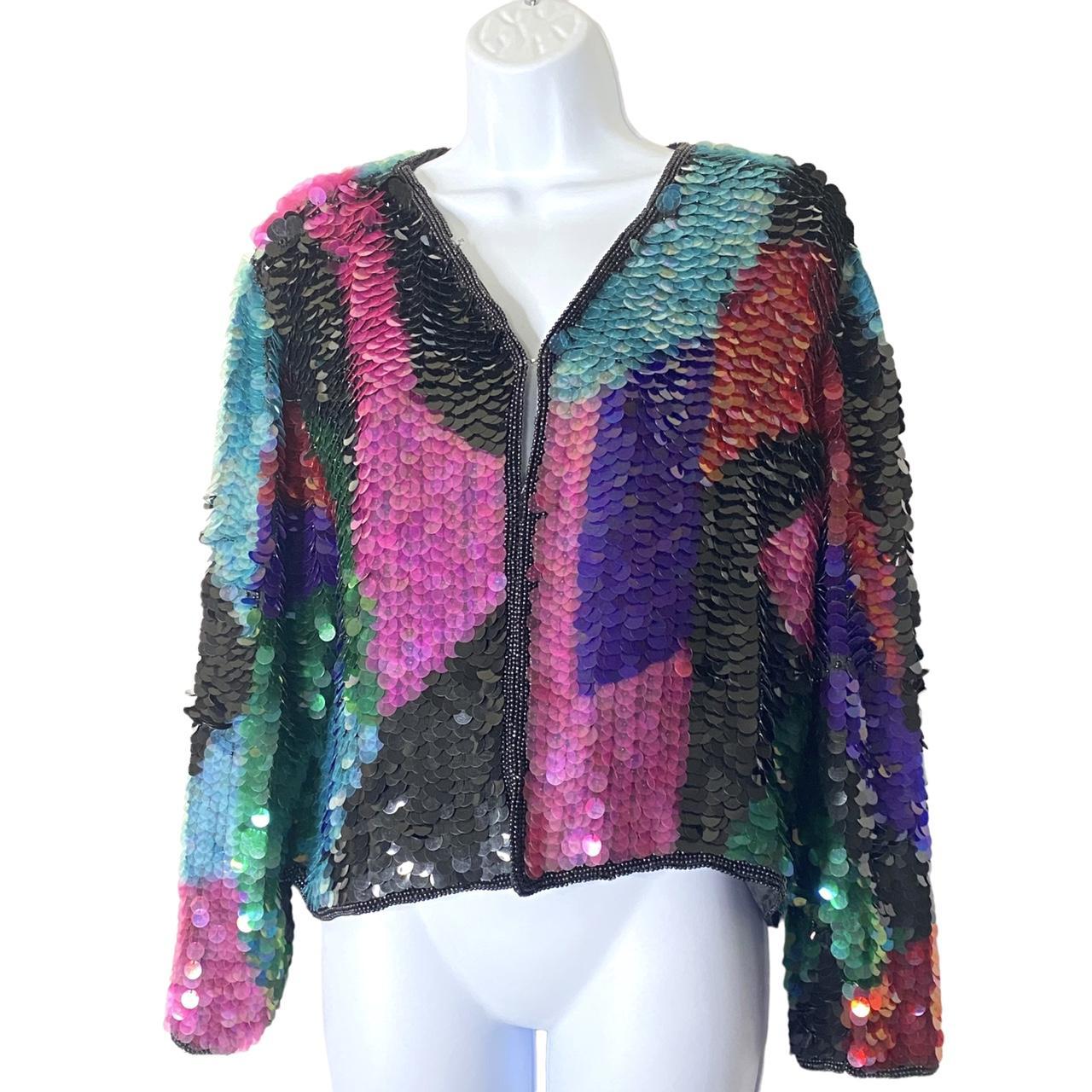 Vintage Colorful Eye Print Jacket store