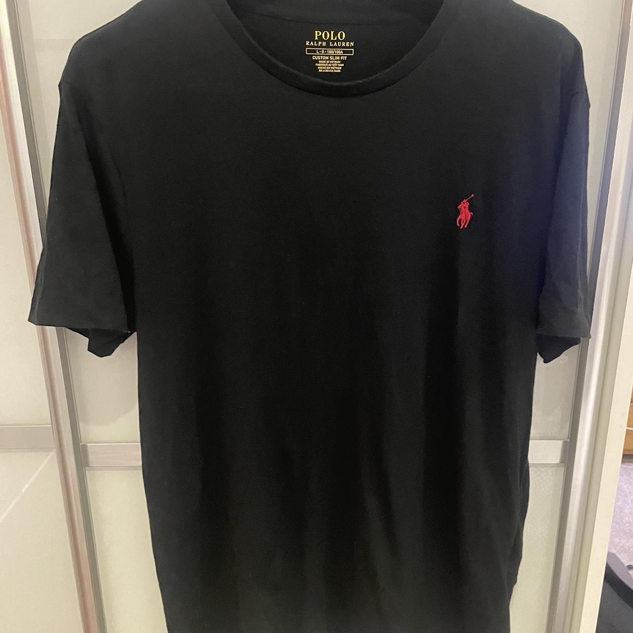 Large Black Polo Ralph Lauren Tee Slim Fit so fits... - Depop