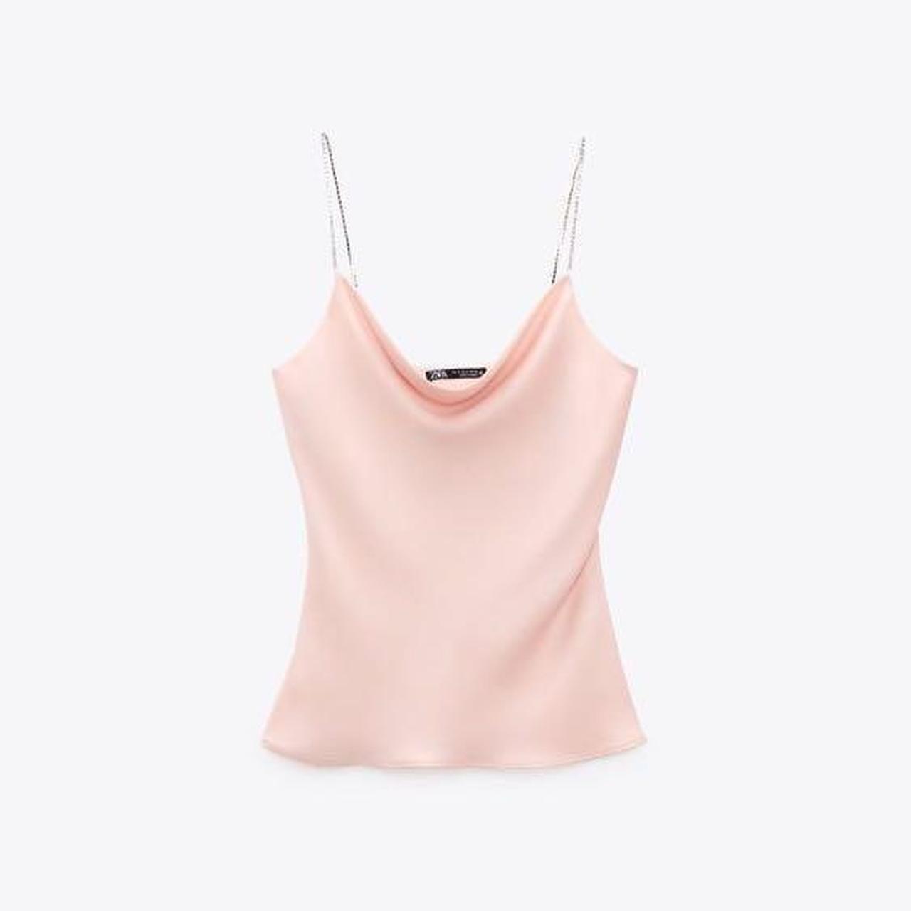 Zara Women's Pink Vest Depop
