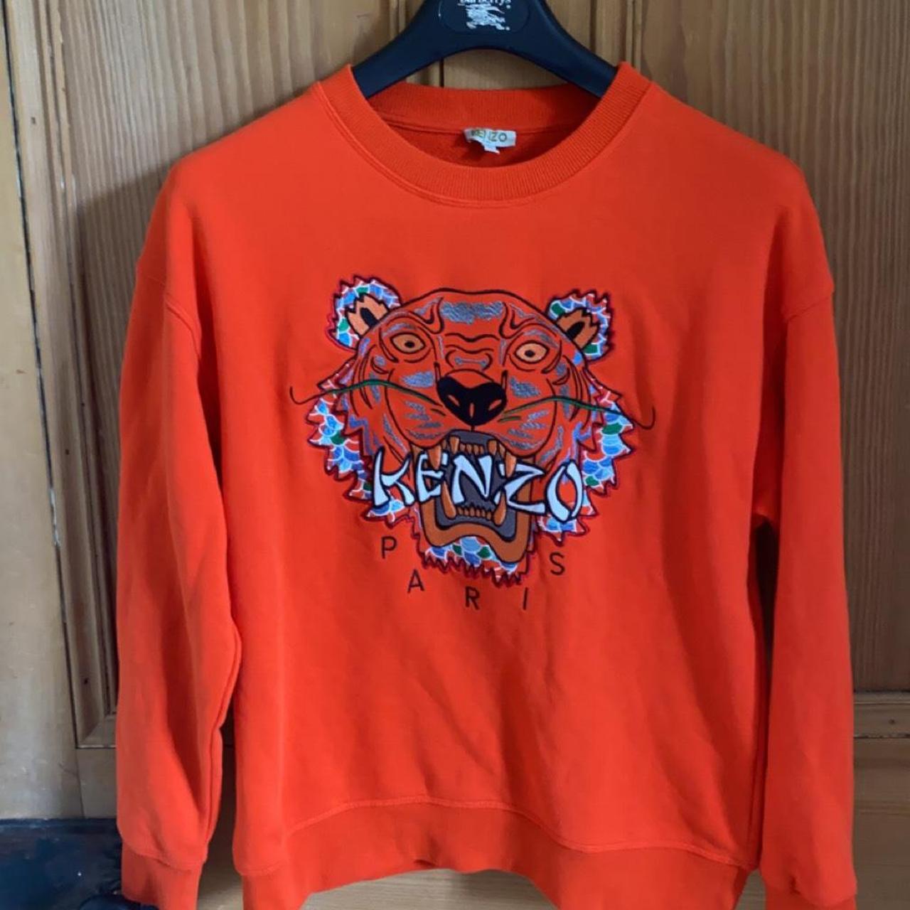 Junior kenzo sweatshirt in orange limited edition Depop