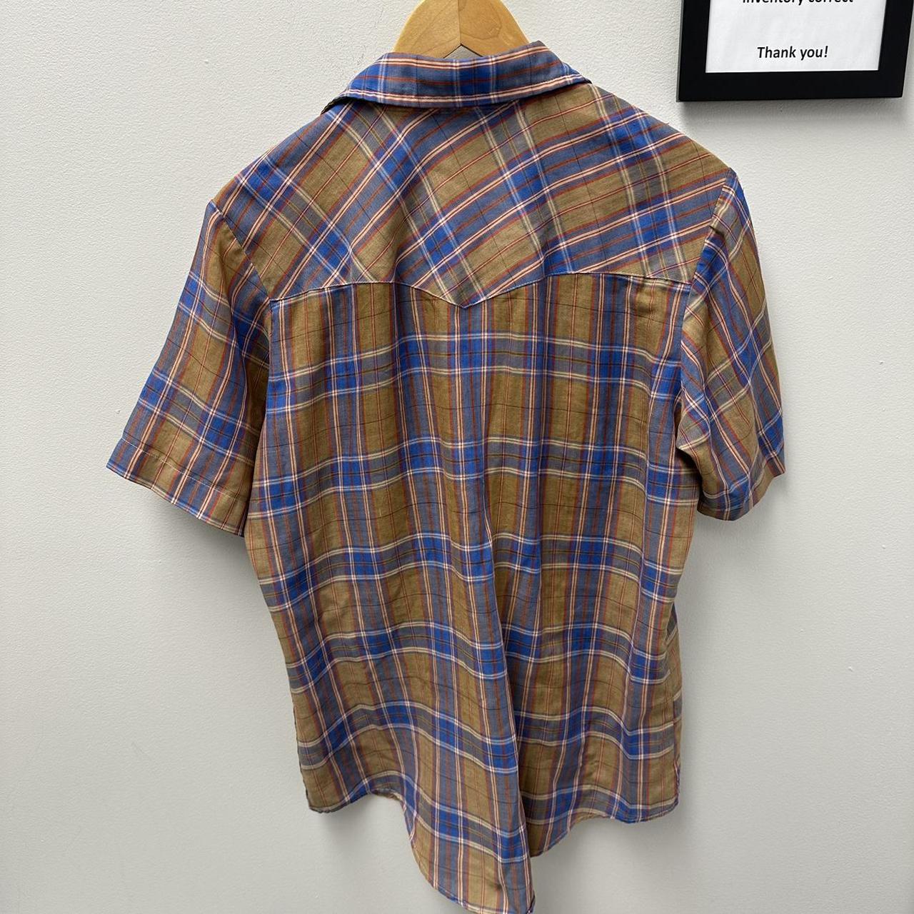 Men's Brown and Blue Shirt | Depop