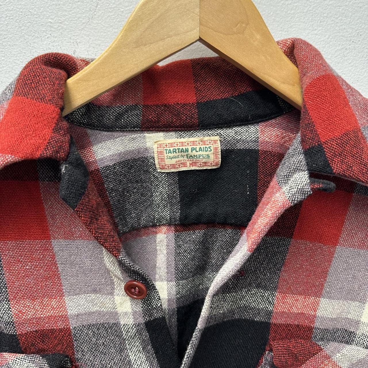 Vintage 50s 60s 1960s men's loop collar button up... - Depop