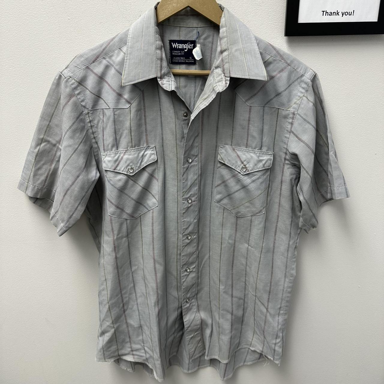 Wrangler Men's Grey Shirt | Depop