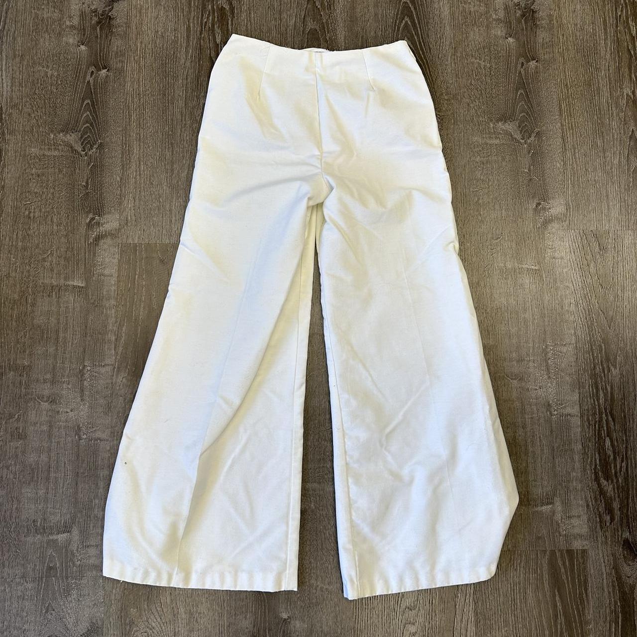 Men's White and Red Trousers | Depop