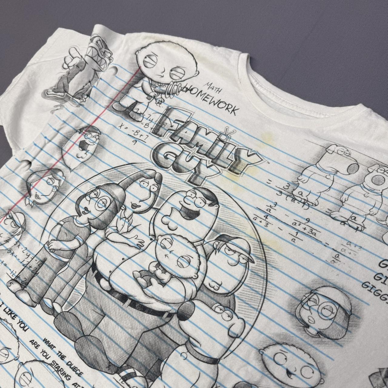 Liquid blue Family Guy white cotton t-shirt Size XXL... | Depop