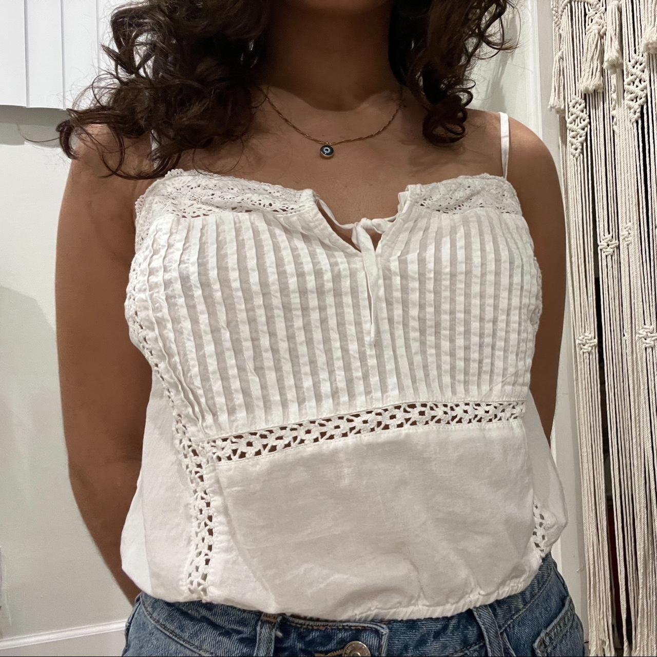 Aeropostale Women's White Crop-top (2)
