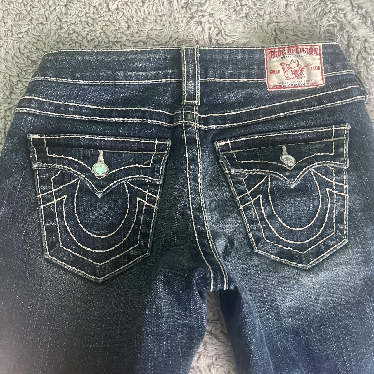 true religion low rise “disco becky big t” jeans.... - Depop