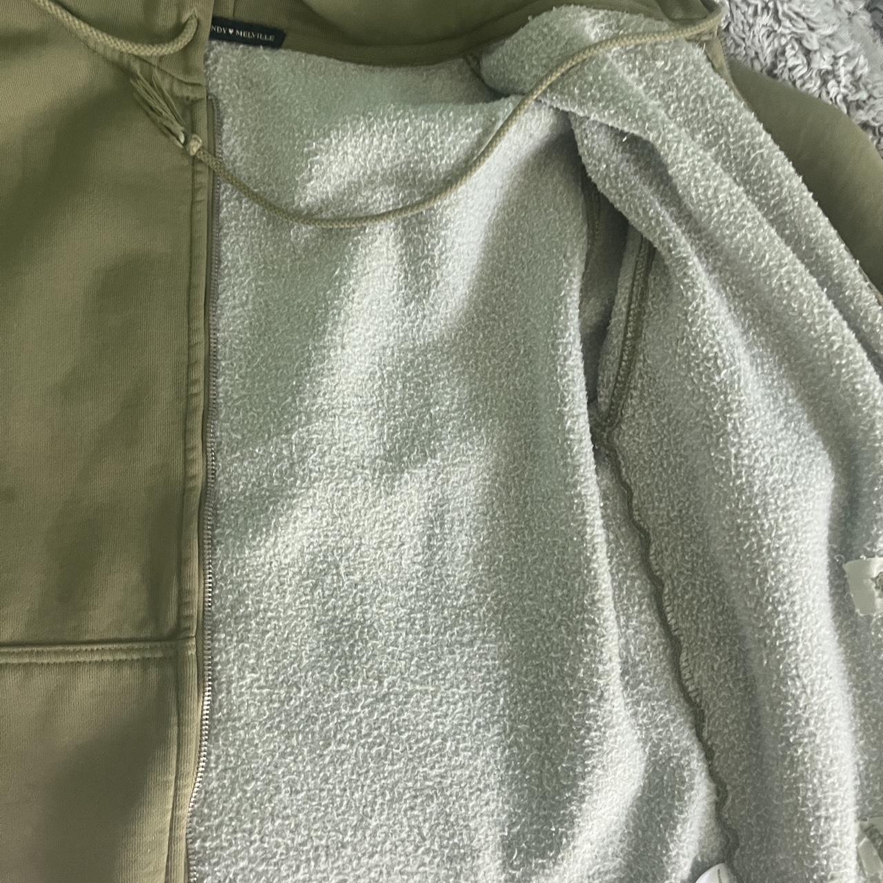 brandy melville christy hoodie in a matcha green... - Depop