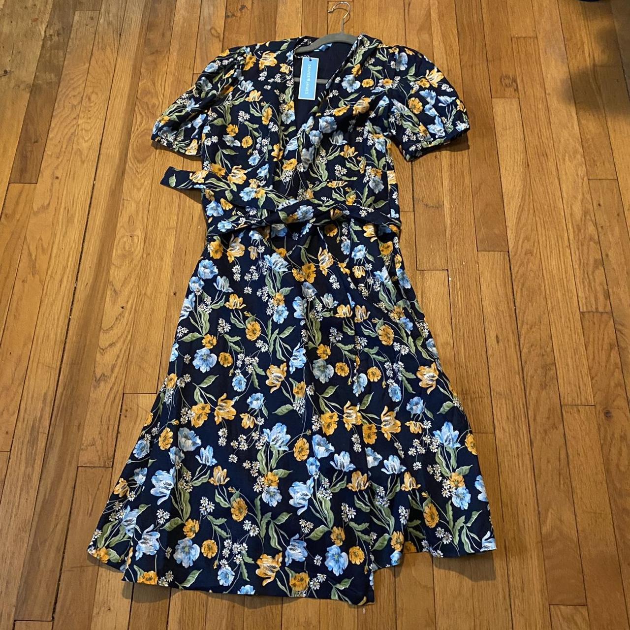 draper james floral spring wrap dress size... - Depop