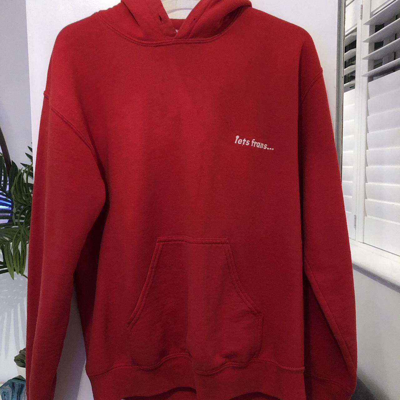 Women's Red and Burgundy Hoodie | Depop