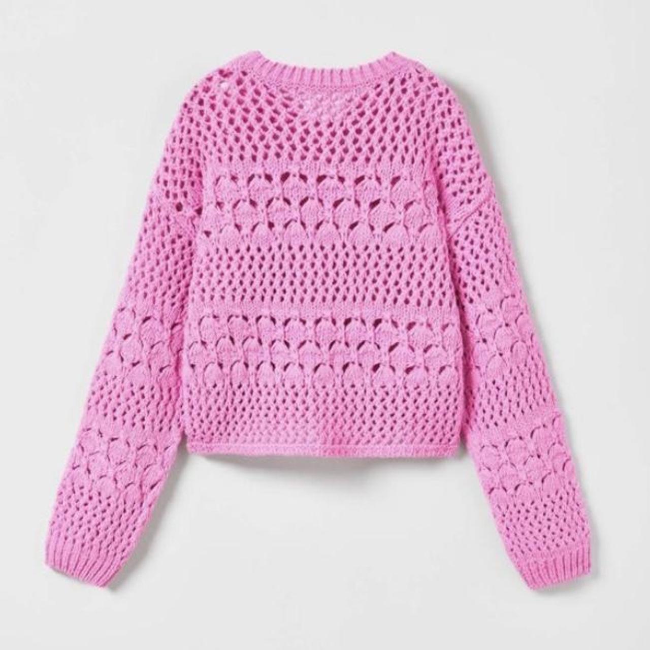 Zara Women's Pink Jumper Depop