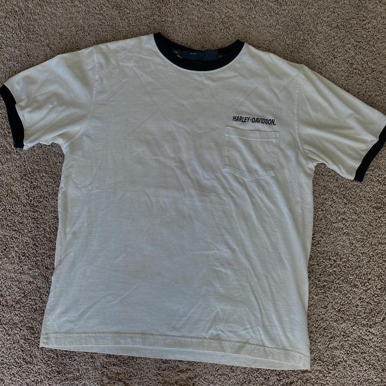 Harley Davidson #1 ringer Tee In perfect condition | Depop