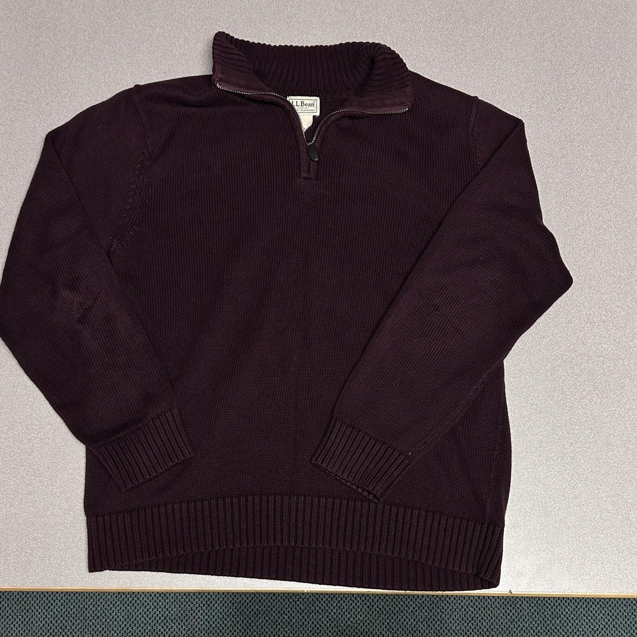 LL Bean Knit Quarter Zip Large, fits between medium... - Depop