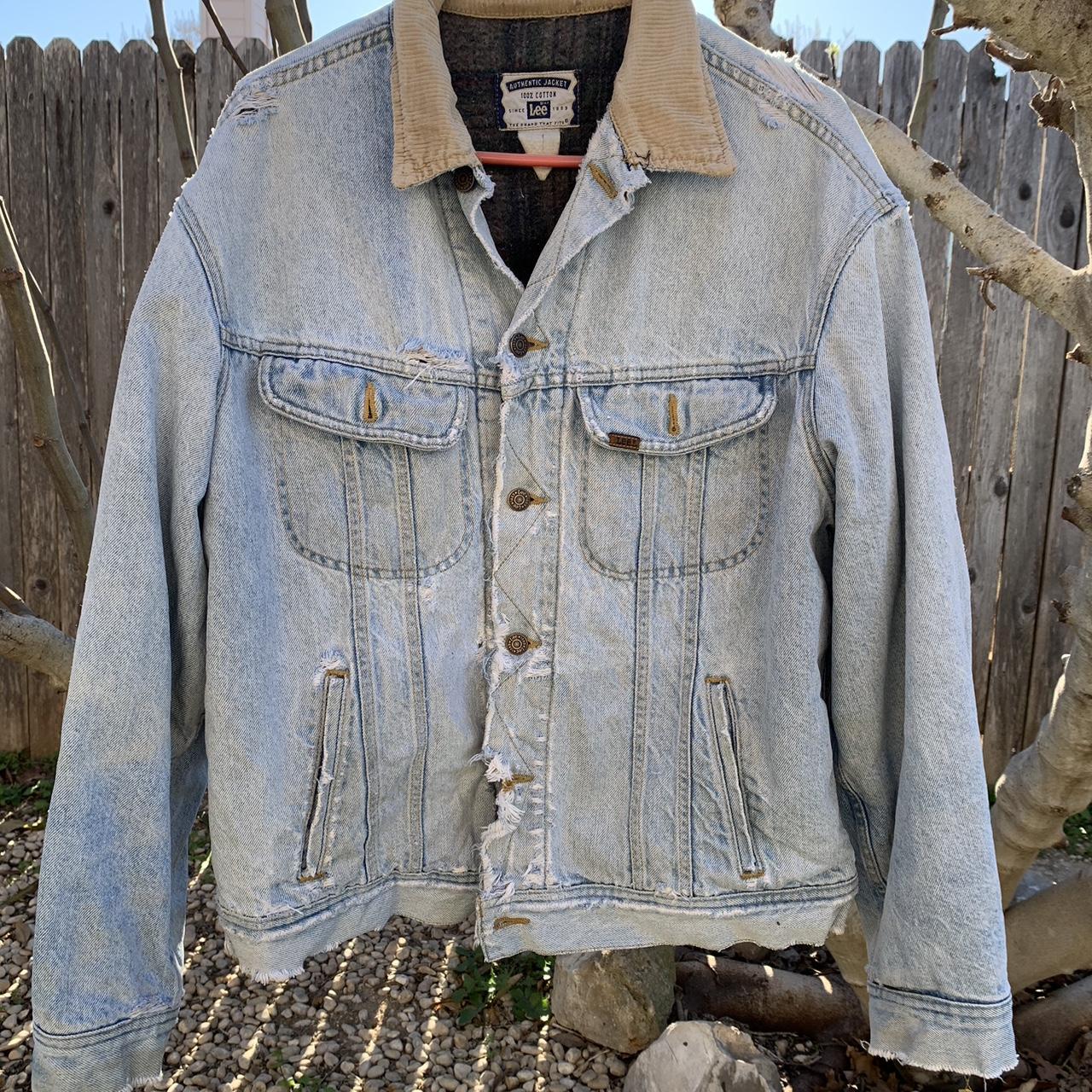 Vintage lee men's denim on sale jacket