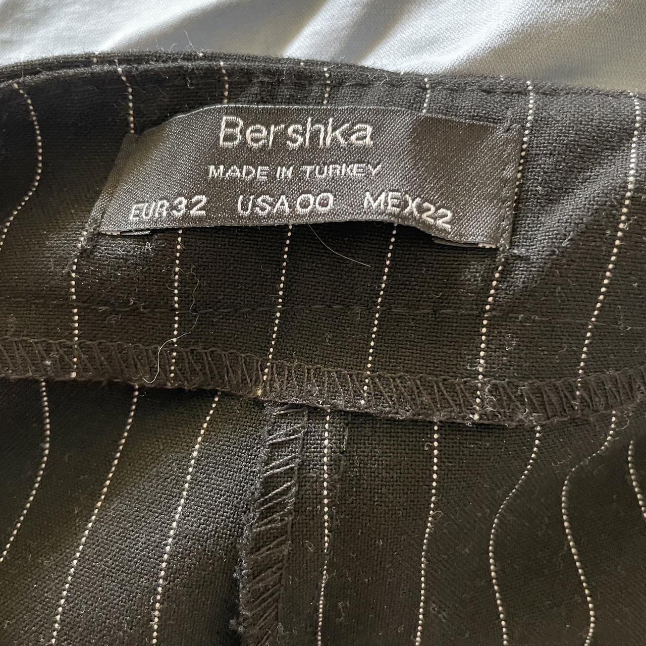 BERSHKA - BLACK PINSTRIPE PANTS Worn a few times... - Depop