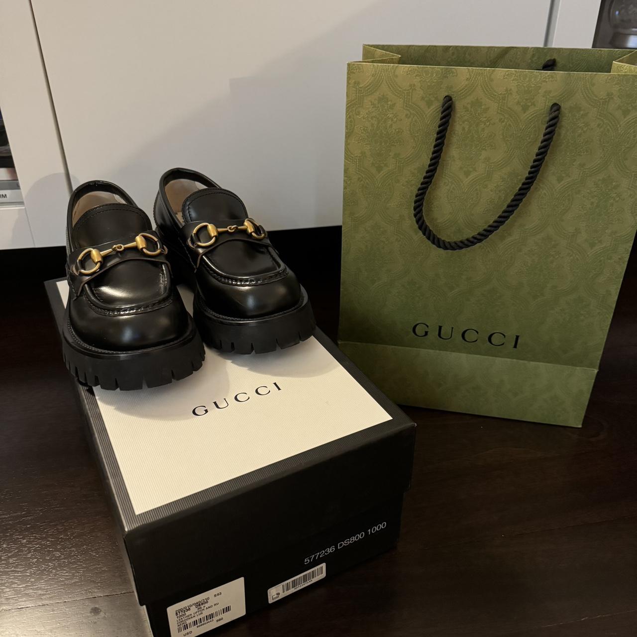 Gucci Leather lug sole loafers - Black