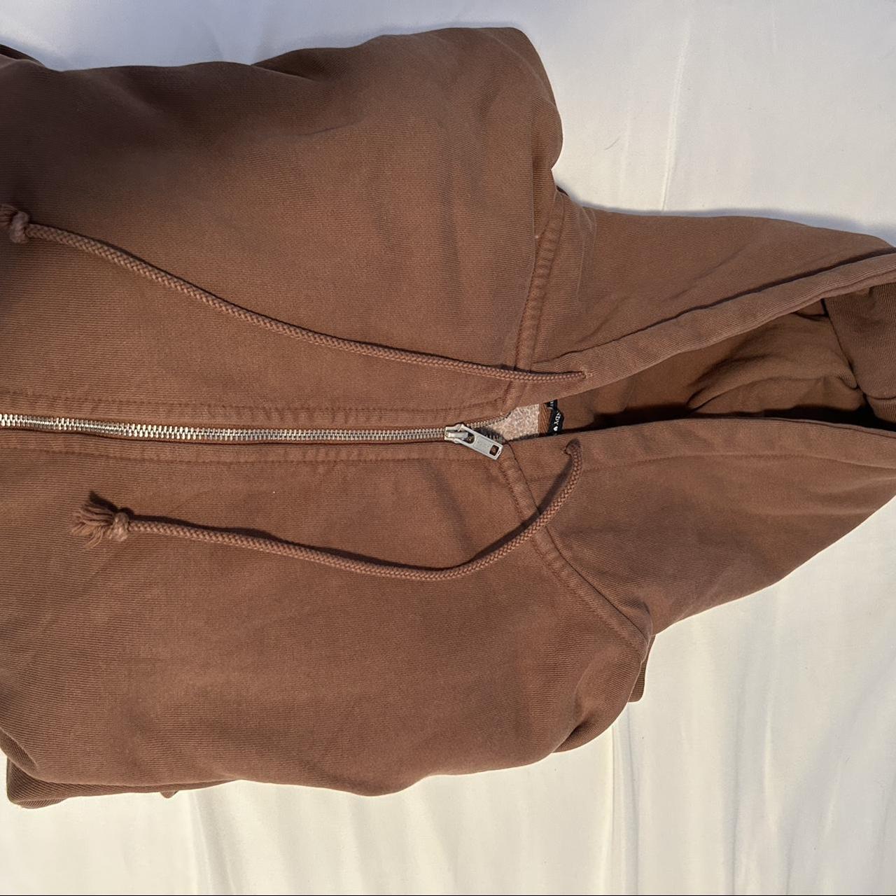 brandy brown zip up. worn a few times... Depop