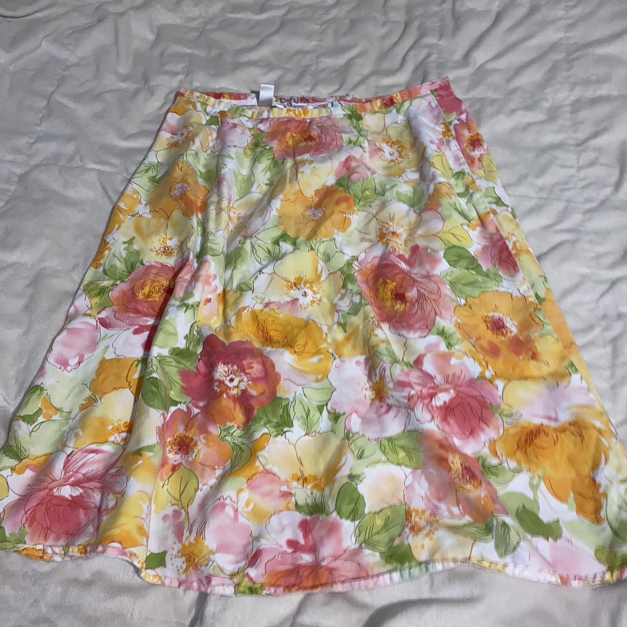 Loft floral 2024 midi skirt