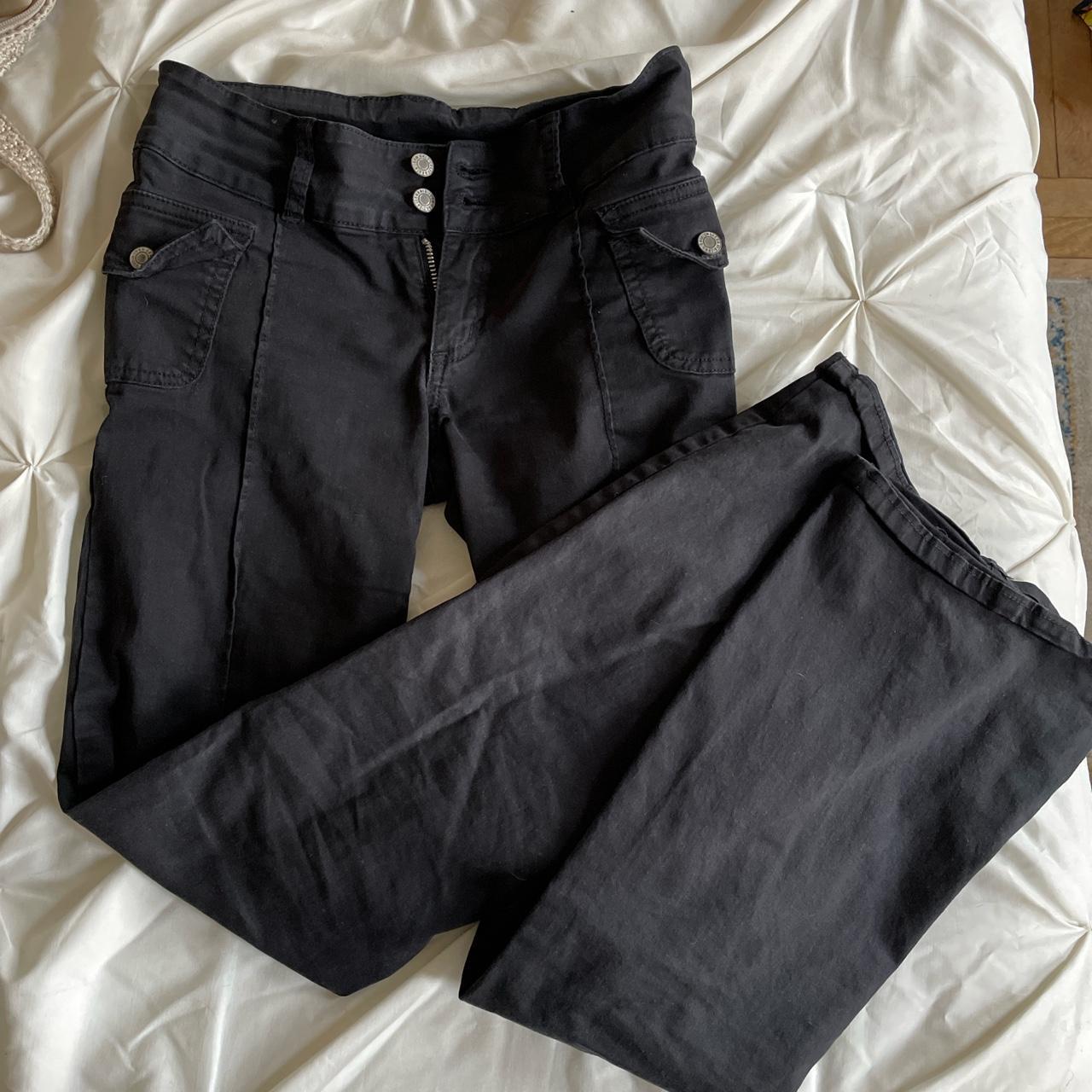 brandy melville just galt black pants, belt loops... Depop