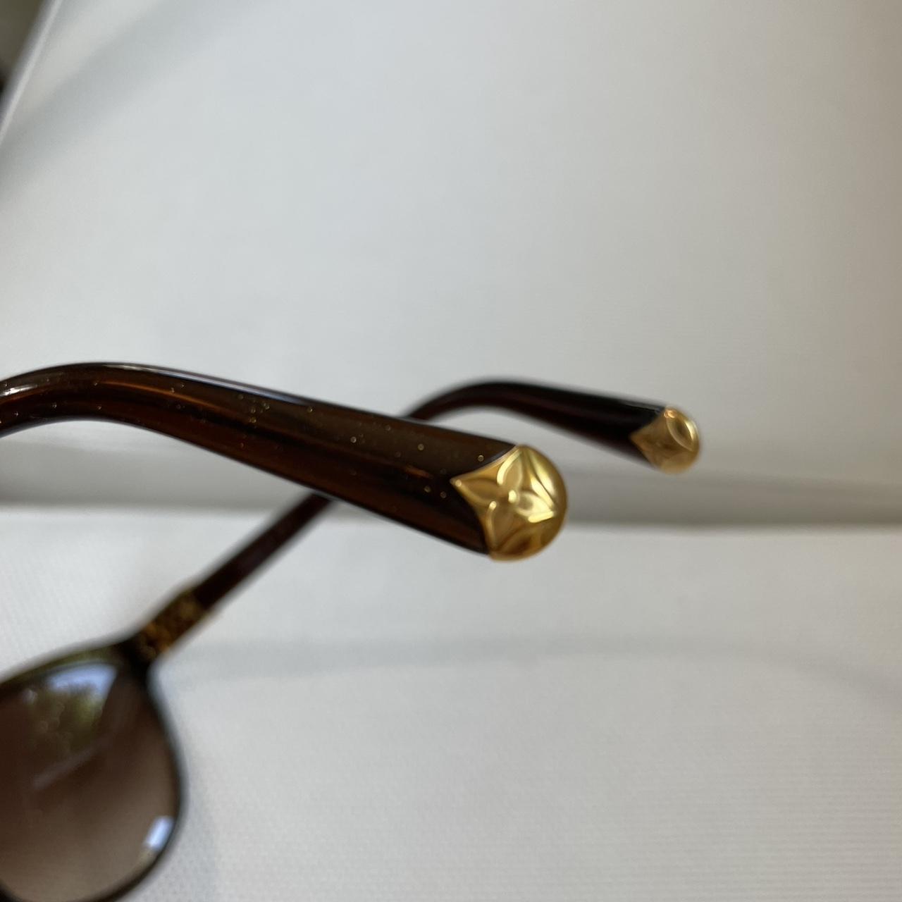Brown Women's Rectangle Sunglasses Louis Vuitton - Depop