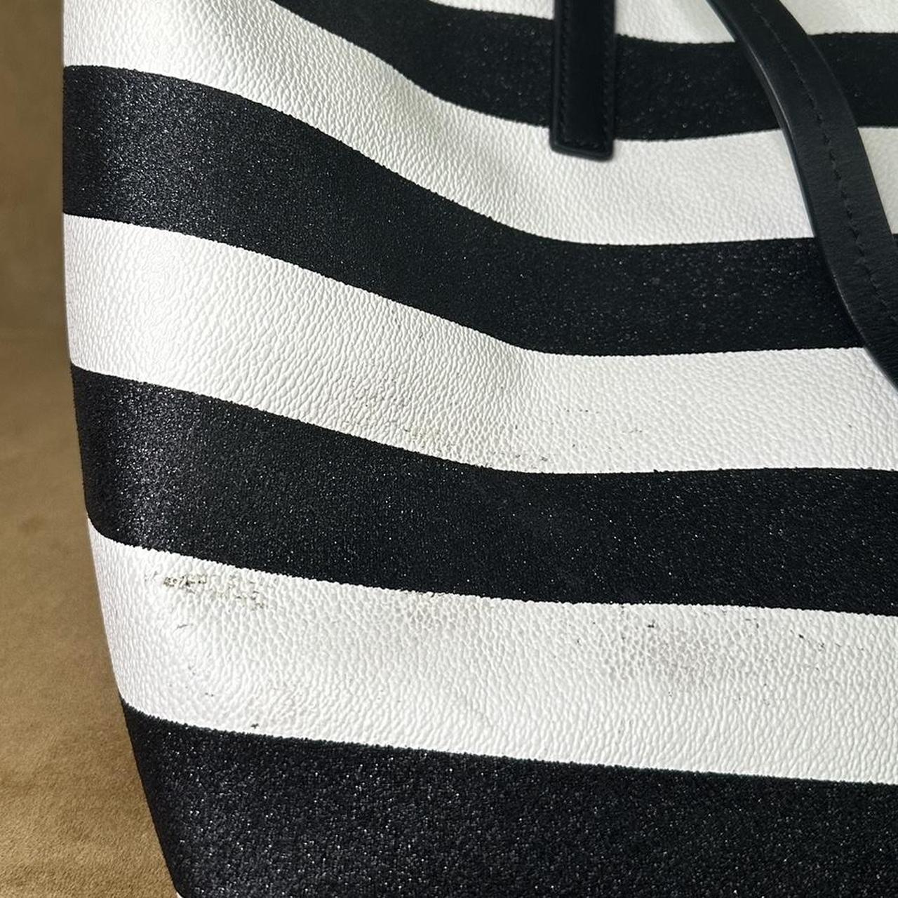 black and white kate spade leather tote bag/hand - Depop