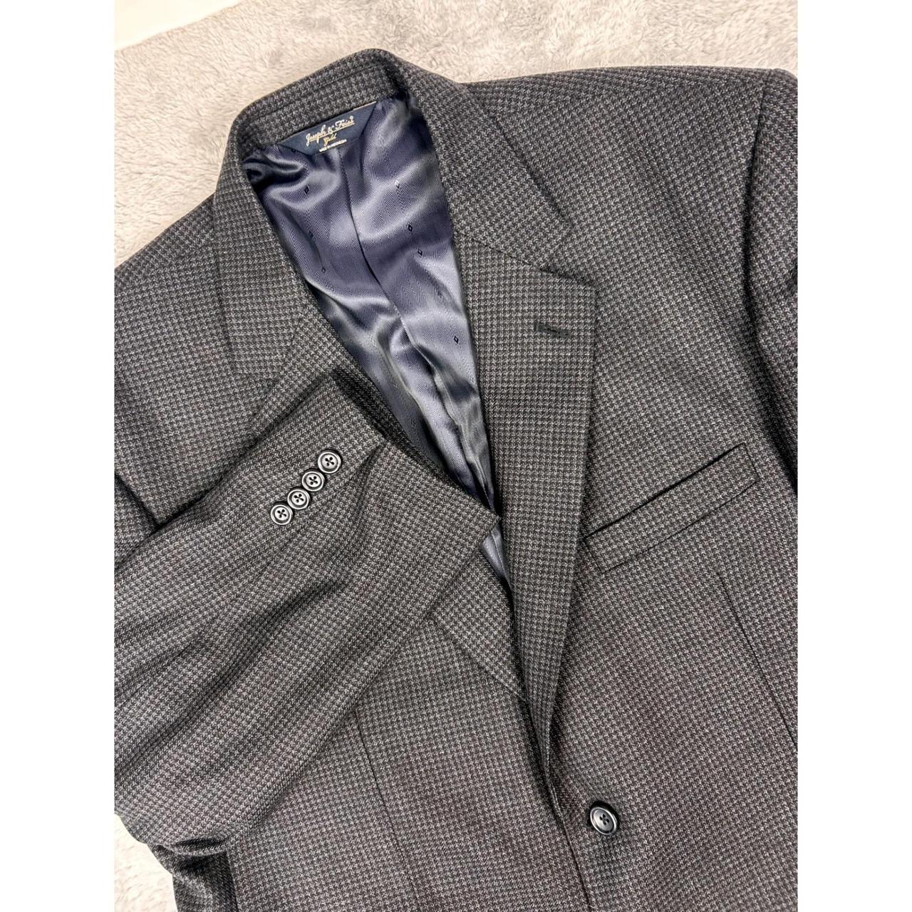 Preloved Men's Tailored jacket - Grey/Black – Jos… - image 1