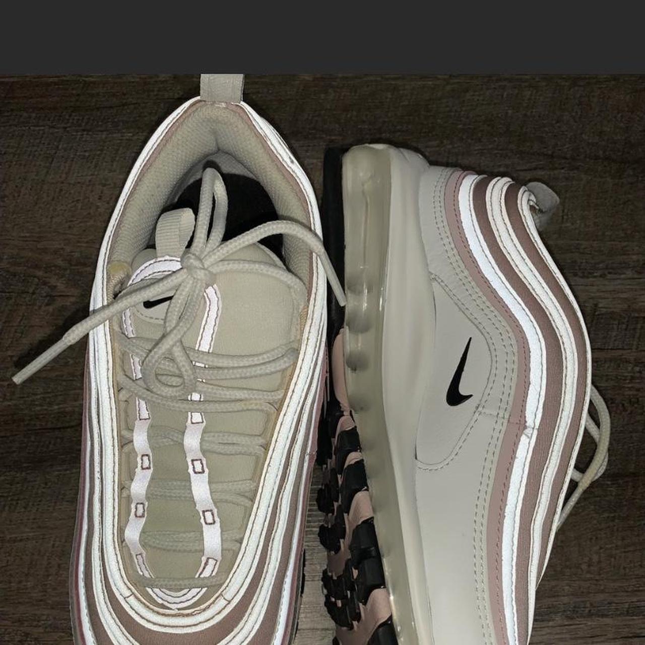 Pink cream Nike air max 97s some yellowing on Depop