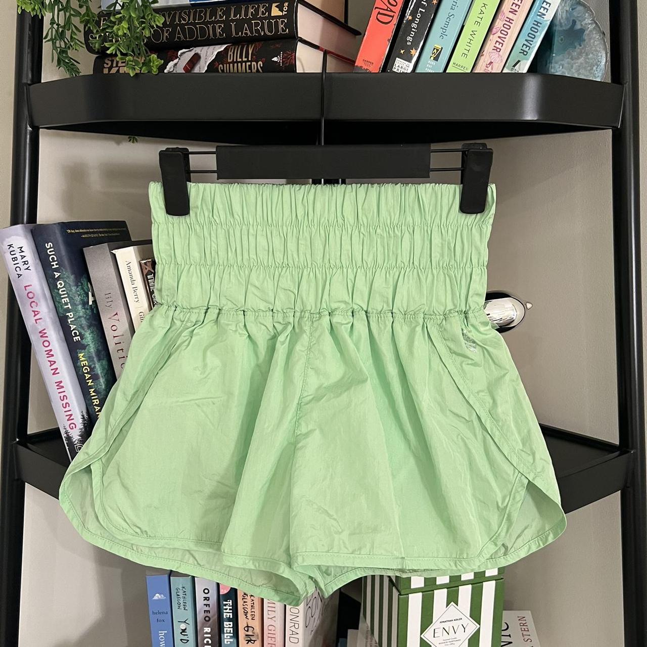 Free People Women's Green Shorts | Depop