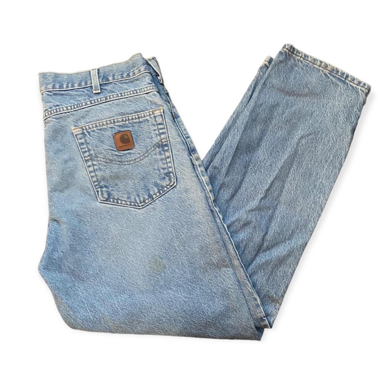 Carhartt Men's Blue Jeans | Depop