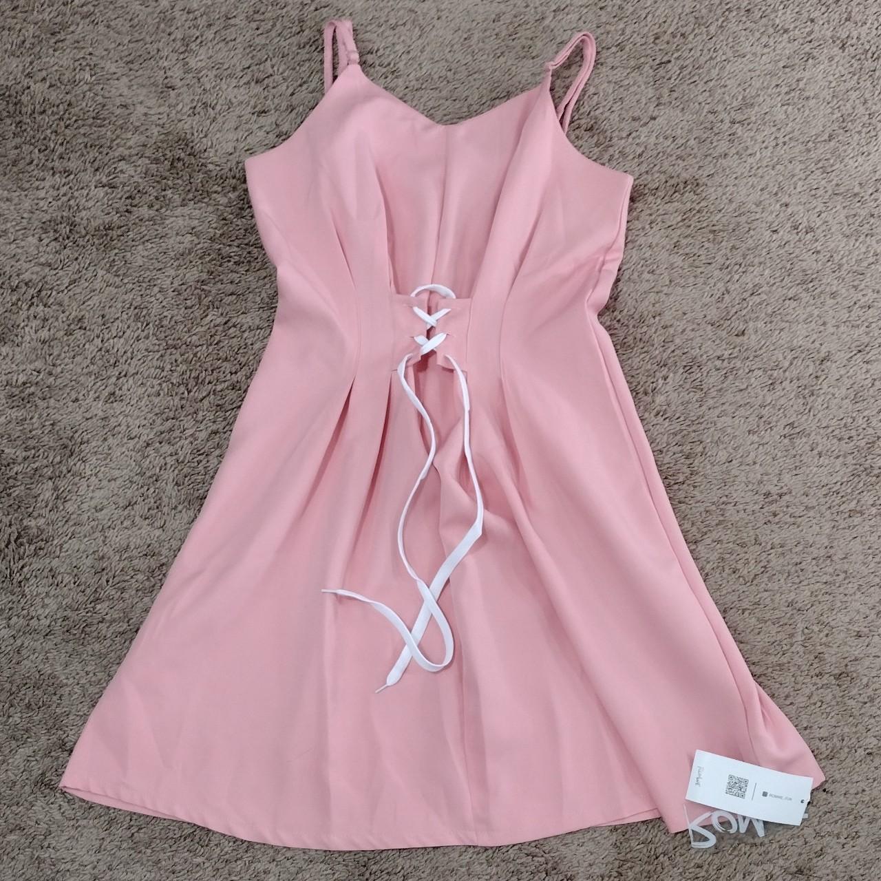 Romwe pink dress sale